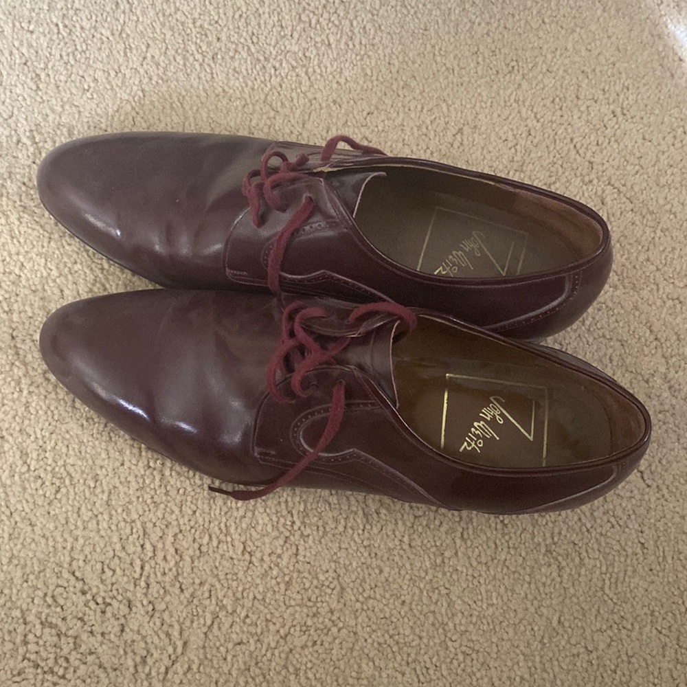 John Weitz Burgundy Oxford Dreas Shoes Size 10